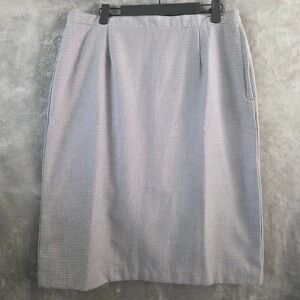 Donnkenny Houndstooth Pencil Skirt Size 14 Made USA 100% Polyester 1970s Vintage